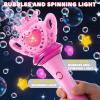 Sitodier Bubble Wands for Girls - Bubble Machine for Toddlers with Rotatable LED Light & Music, Outdoor Easter Birthday Party Bubble Toys, Gift for 3 4 5 6 7 8 Year Old Kids Girls view 4