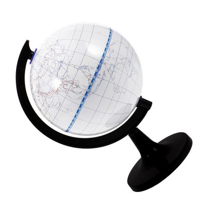 GARVALON DIY Coloring Globe 14.2cm Blank Globe Model Educational Geography Interactive for Learning and Home Decor
