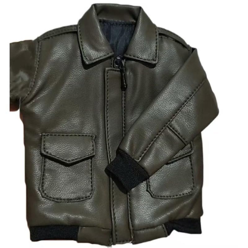 1/6 Scale Clothes Male Soldier Pilot PU Leather Coat Jacket Model for 12'' Action Figures