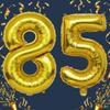 32 Inch Jumbo Gold Number Mylar/Foil Balloons for Air or Helium Filled, Premium Self-Seal Milestone Balloon for Birthday, Anniversary, Graduation & Celebration Party Decor (Gold 85) view 3
