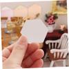 KONTONTY 8pcs Silver Mini Hexagon Acrylic Mirrors for Dollhouse Decoration, DIY Removable Wall Adornments, Dollhouse Scene Layout Accessories view 4