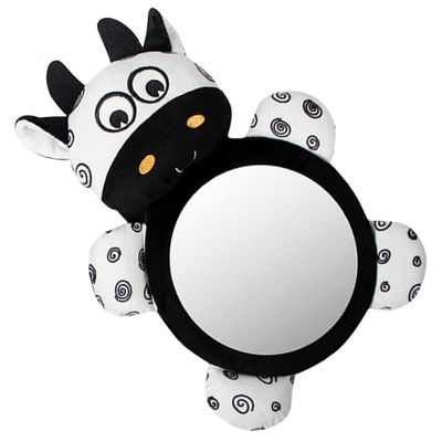 Abaodam Car Mirror Rear Facing Backseat Safety Mirror Black White Reflective Design for Car Seat and Stroller Observation