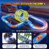 Glow Toy Car Race Track Set, 71PCS Glow-in-The-Dark Tracks for Kid Ages 3-8 view 3