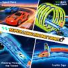Glow Toy Car Race Track Set, 71PCS Glow-in-The-Dark Tracks for Kid Ages 3-8 view 4