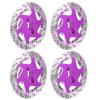 4PCS Universal Aluminum Alloy RC Brake Disc with Metal Hex Adapter for 1/10 Remote Control Car, CNC - Machined Lightweight Brake Discs for RC Sports SUV Climbing Vehicles (Purple) view 2