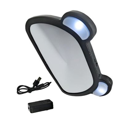 MOLUCKFU Car Rearview Mirror for Safety Adjustable LED Backseat Observation Mirror with Remote Control for Rear-facing Seats