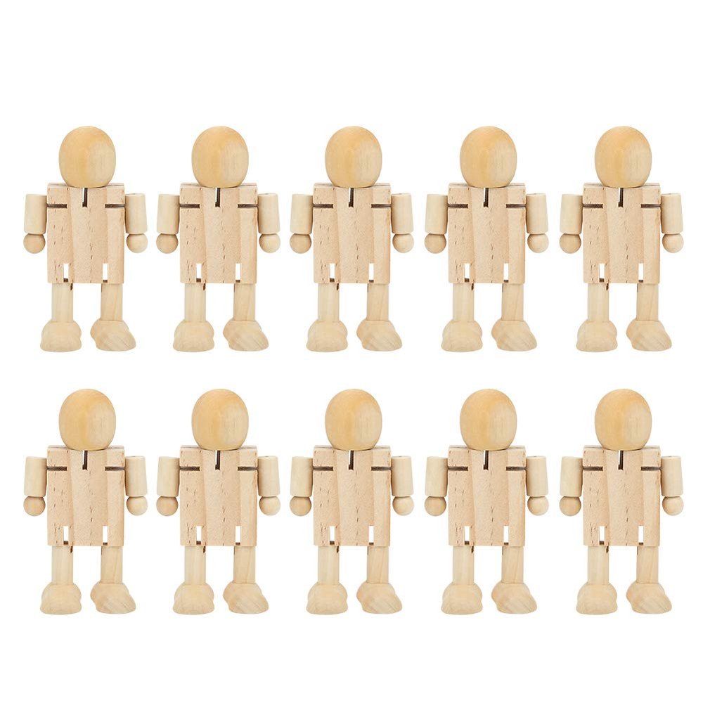 GLOGLOW Nan Mobile Phone, Articulated Wooden Figure for Kids and Adults Daily Decoration
