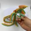 Articulated Phoenix Figurine  3D-Printed Poseable Mythical Firebird with Moveable Wings & Tail, Glow-in-the-Dark Desk Fidget Toy & Decorative Collectible Gift (Luminous Rainbow, Large size) view 3