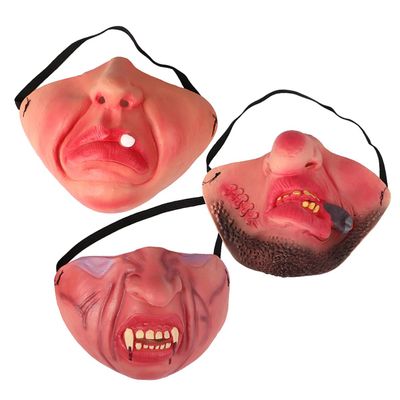 ERINGOGO 3pcs Halloween Half Face Masks Scary Prank Cosplay Costume Masks for Party Dress-up and Halloween Decorations