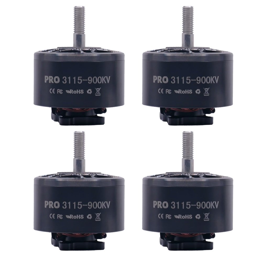 4Pcs Pro 3115-900kv Brushless Motor 4,6,8s for 8-10in Long Range Drone Parts,FPV Multicopter Drone,Racing Power,RC Airplane 4-8s Electric Motor,10.6 lbs Thrust for Quadcopter, Hexcopters,Octocopters