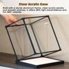 Tall Acrylic Display Case for Figures, Alloy Frame Storage Box for Building Blocks, Removable and Stackable Clear Cube Boxes(25x25x35cm/10x10x14in) view 2