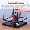 Tall Acrylic Display Case for Figures, Alloy Frame Storage Box for Building Blocks, Removable and Stackable Clear Cube Boxes(25x25x35cm/10x10x14in) view 3