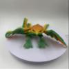 Articulated Phoenix Figurine  3D-Printed Poseable Mythical Firebird with Moveable Wings & Tail, Glow-in-the-Dark Desk Fidget Toy & Decorative Collectible Gift (Luminous Rainbow, medium size) view 1