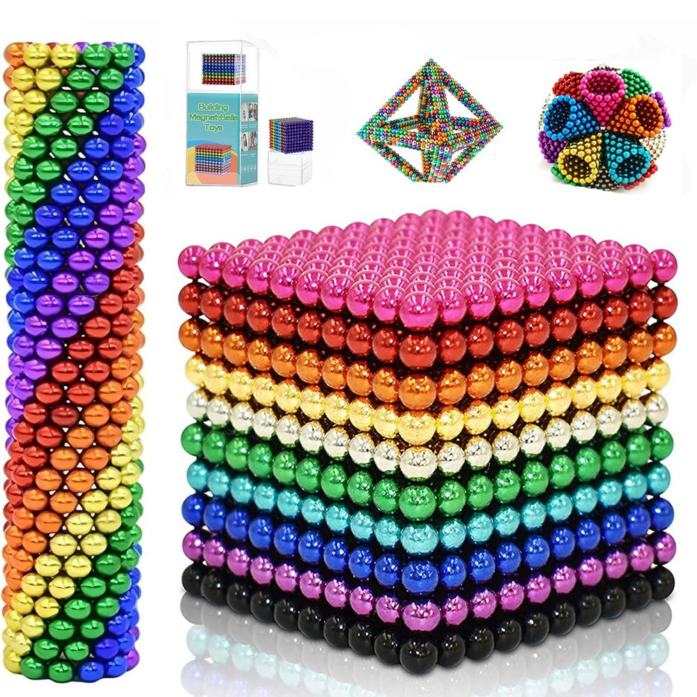 -Balls Building Slime Desk Toys for Stress Relief for Adult,-Balls Fidget Toys Office Putty Beads ([1010PCs]+10Colors)