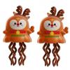 AxrumRC Wind Up Toys 2 Pack, Santa Claus and Reindeer, Dancing and Mini Car Mode, No Batteries Needed, Holiday Party Favor, Fun Trick Toy, for Kids Ages 3+, Christmas Tree Ornament view 1