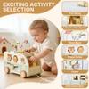 Pithfor Wooden Montessori Toys for 1 Year Old, Push & Pull Car Toys for Baby Toddlers 1 2 3 Year Old, 1st First Birthday Gift for Boys Girls, with Bobbling Driver & Bead Maze view 4
