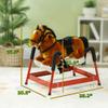 Plush Rocking Horse with Realistic Saddle, Reins and Handlebars for Interactive Play and Gentle Motion Experience view 2