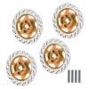 4PCS Universal Aluminum Alloy RC Brake Disc with Metal Hex Adapter for 1/10 Remote Control Car, CNC - Machined Lightweight Brake Discs for RC Sports SUV Climbing Vehicles (Gold) view 4