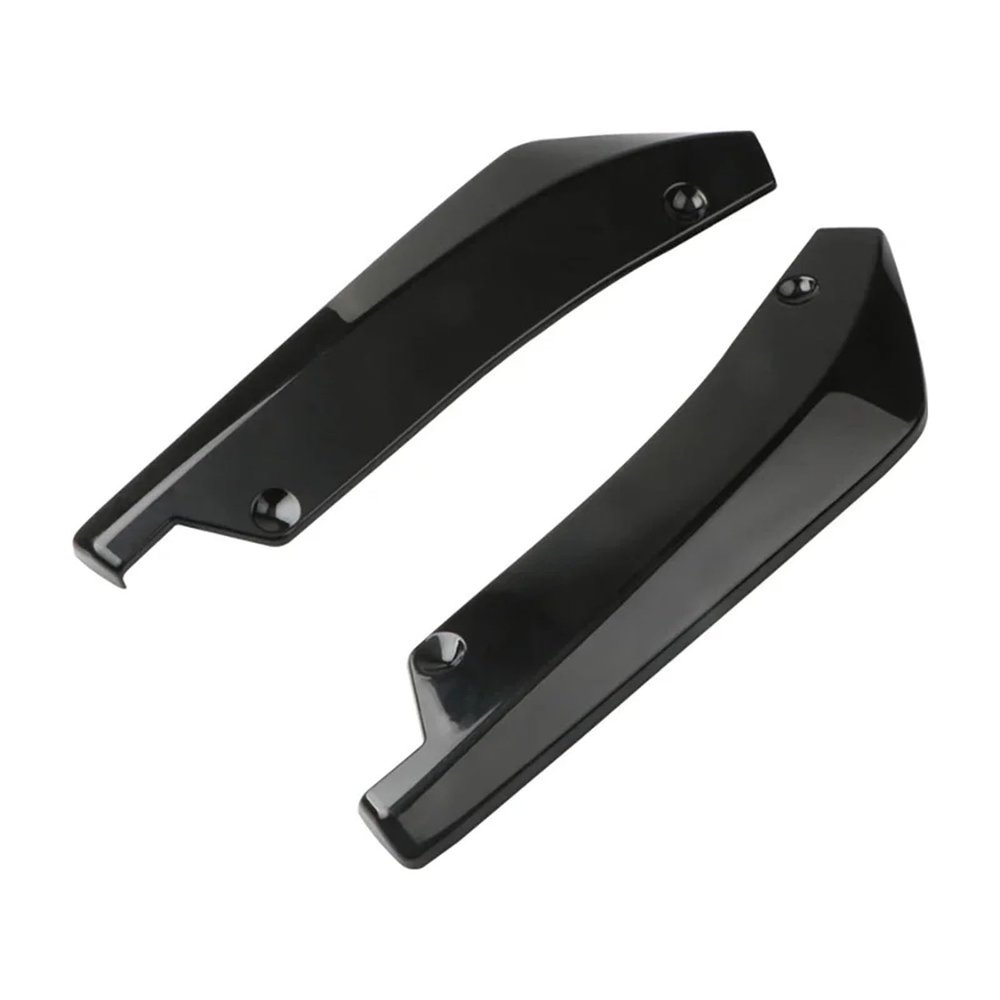 Car Front Rear Bumper Scratch Protector Strip Spoiler Diffuser Splitter Extension Carbon Fiber Winglets Side Skirt Universal(Black)