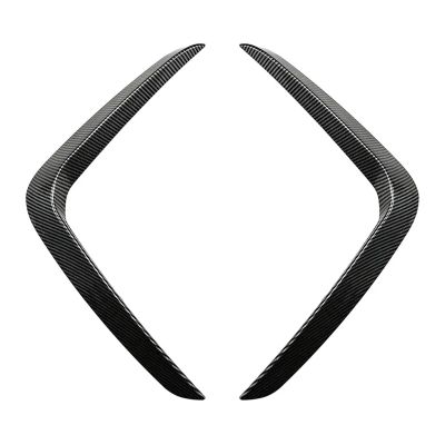 2PCS Front Bumper Splitter, Compatible with X3 X4 G01 G02 M Sport LCI 2022 2023 Canard Carbon Fog Lamp Light Print ABS Side Skirt(Carbon Look)