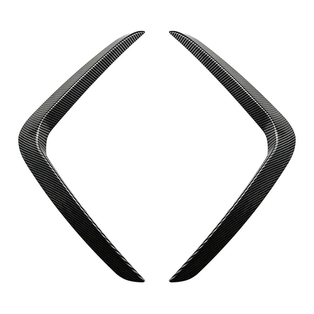 2PCS Front Bumper Splitter, Compatible with X3 X4 G01 G02 M Sport LCI 2022 2023 Canard Carbon Fog Lamp Light Print ABS Side Skirt(Carbon Look)