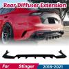1 Set Add-On Rear Diffuser Extension Compatible With KIA Stinger 2018 2019 2020 2021 ABS Kit Spoiler Posterior Lip(Carbon Fiber Look) view 2