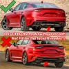 1 Set Add-On Rear Diffuser Extension Compatible With KIA Stinger 2018 2019 2020 2021 ABS Kit Spoiler Posterior Lip(Carbon Fiber Look) view 3