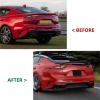1 Set Add-On Rear Diffuser Extension Compatible With KIA Stinger 2018 2019 2020 2021 ABS Kit Spoiler Posterior Lip(Carbon Fiber Look) view 4