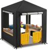 Hoartsardeo Outdoor Playhouse Cover,600D Heavy Duty Waterproof Play House Cover Waterproof UV Resistant Side Zipper & Drawstring Suitable for All Around Playtime Patio with Canopy Playset view 1