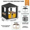 Hoartsardeo Outdoor Playhouse Cover,600D Heavy Duty Waterproof Play House Cover Waterproof UV Resistant Side Zipper & Drawstring Suitable for All Around Playtime Patio with Canopy Playset view 2