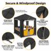 Hoartsardeo Outdoor Playhouse Cover,600D Heavy Duty Waterproof Play House Cover Waterproof UV Resistant Side Zipper & Drawstring Suitable for All Around Playtime Patio with Canopy Playset view 3