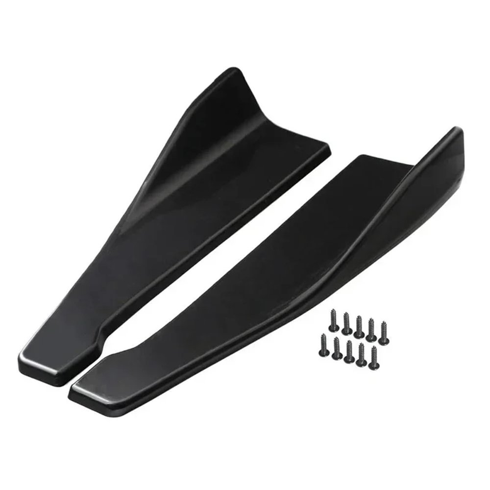 48cm Universal 4 Series Rear Bumper Splitter Apron Spoiler Side Skirt Extension Car Accessories Compatible with 2014-2019 F32 F33 F36(Carbon Fiber Look)