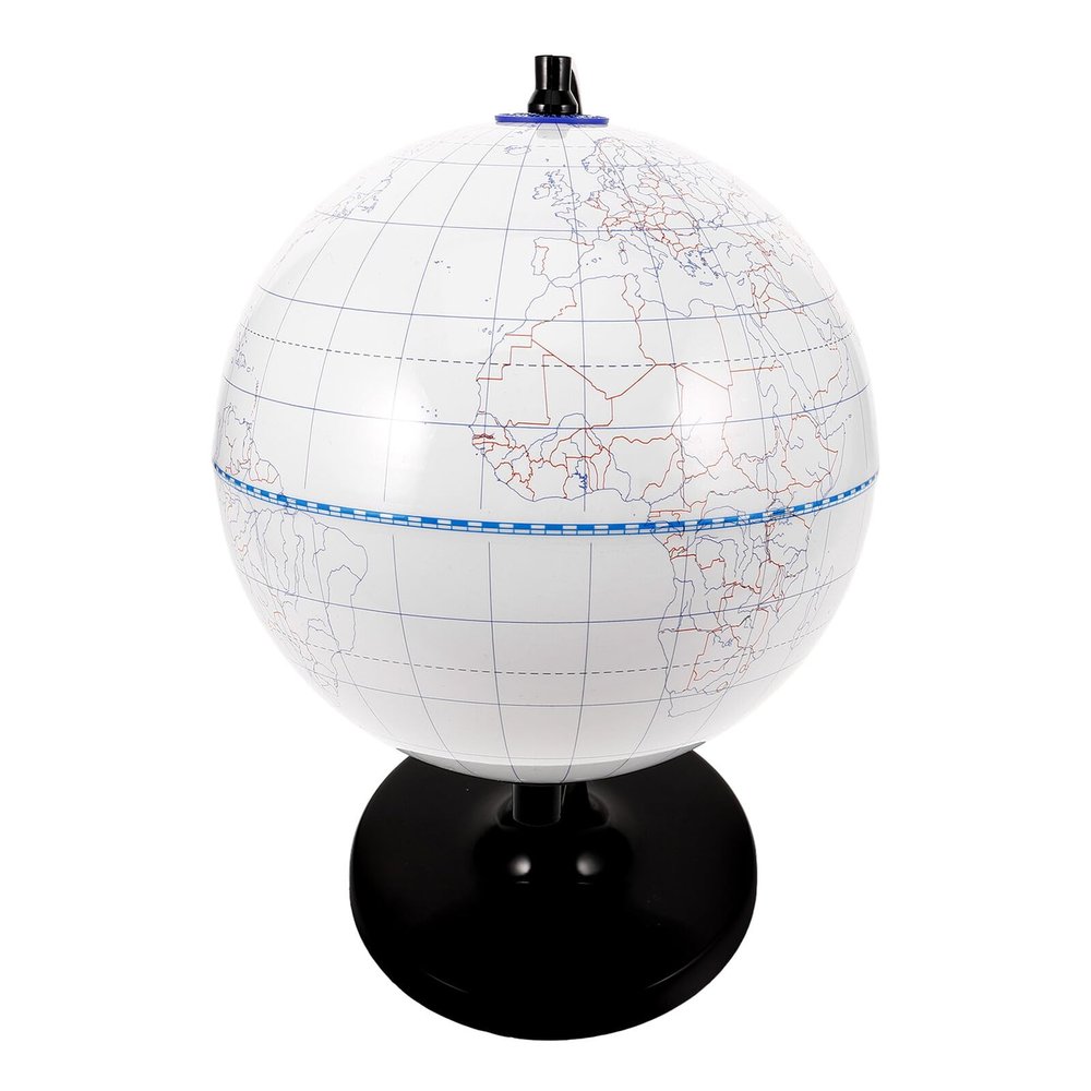 BESPORTBLE DIY Blank Globe and Adults, 20cm Erasable Coloring Globe Model, Portable Educational Geography for Classroom and Home Learning