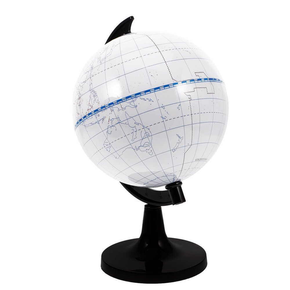 BESPORTBLE DIY Blank Globe Coloring Model 14.2cm Educational Erasable Geography Globe for Interactive Learning and Creative Painting Craft
