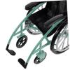 Ipetboom Realistic Mini Wheelchair Crutch Props Miniature Dollhouse Accessory Set Decorative Chair for Playset, Green view 3