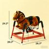 Kids Soft Rocking Horse Play Toy, Comfortable Plush Seat and Smooth Gliding Motion for Indoor Fun view 2