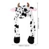 Kisangel Animal Ear Inflatable Plush Hat with Movable Ears Cartoon Festival Party Headwear for Boys Adults Cosplay Animal Headgear Cow Design Random Color view 2