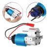 All Metal Gearbox with 370 Gear Motor and Drive Shafts Compatible with WPL MN RC Trucks, Transmission Upgrade Set(Black) view 2