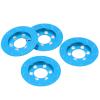 4pcs RC Brake Caliper Set, Aluminum Alloy Brake Disc for 1.9 Inch Wheel, Simulated Brake Rotor with Realistic Look, Compatible with 1/10 RC Crawler Car for Axial SCX10 (Blue) view 2