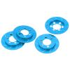 4pcs RC Brake Caliper Set, Aluminum Alloy Brake Disc for 1.9 Inch Wheel, Simulated Brake Rotor with Realistic Look, Compatible with 1/10 RC Crawler Car for Axial SCX10 (Blue) view 3