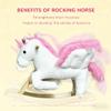 Unicorn Baby Rocking Horse Toy, Magical Plush Ride-On with Rainbow Horn and Sparkly Details view 2