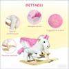 Unicorn Baby Rocking Horse Toy, Magical Plush Ride-On with Rainbow Horn and Sparkly Details view 4