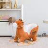 Kids Ride On Rocking Horse, Plush Animal Toy Sturdy Wooden Rocker with Songs for Boys or Girls view 2