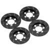 4pcs RC Brake Caliper, Aluminum Brake Disc for 1.9 Inch Wheel, Simulated Wheel Brake Rotor with Realistic Look, Compatible with 1/10 RC Crawler Car for Axial SCX10 (Black) view 1