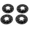 4pcs RC Brake Caliper, Aluminum Brake Disc for 1.9 Inch Wheel, Simulated Wheel Brake Rotor with Realistic Look, Compatible with 1/10 RC Crawler Car for Axial SCX10 (Black) view 4