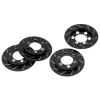 4pcs RC Brake Caliper Set, Aluminum Alloy Brake Disc for 1.9 Inch Wheel, Simulated Brake Rotor with Realistic Look, Compatible with 1/10 RC Crawler Car for Axial SCX10 (Black) view 2