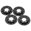 4pcs RC Brake Caliper Set, Aluminum Alloy Brake Disc for 1.9 Inch Wheel, Simulated Brake Rotor with Realistic Look, Compatible with 1/10 RC Crawler Car for Axial SCX10 (Black) view 3