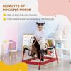 Kids Spring Rocking Horse, Ride on Horse for Girls and Boys with Animal Sounds, Plush Horse Ride-on with Soft Feel, Interactive Toy for Kids view 4