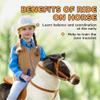 Ride on Horse for Toddlers 3-8 Years Old, Riding Horse with Neighing Sound, Stuffed Animal Horse Toy for Kids with Padding, Brown view 3