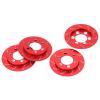 4pcs RC Brake Caliper Set, Aluminum Alloy Brake Disc for 1.9 Inch Wheel, Simulated Brake Rotor with Realistic Look, Compatible with 1/10 RC Crawler Car for Axial SCX10 (Red) view 4